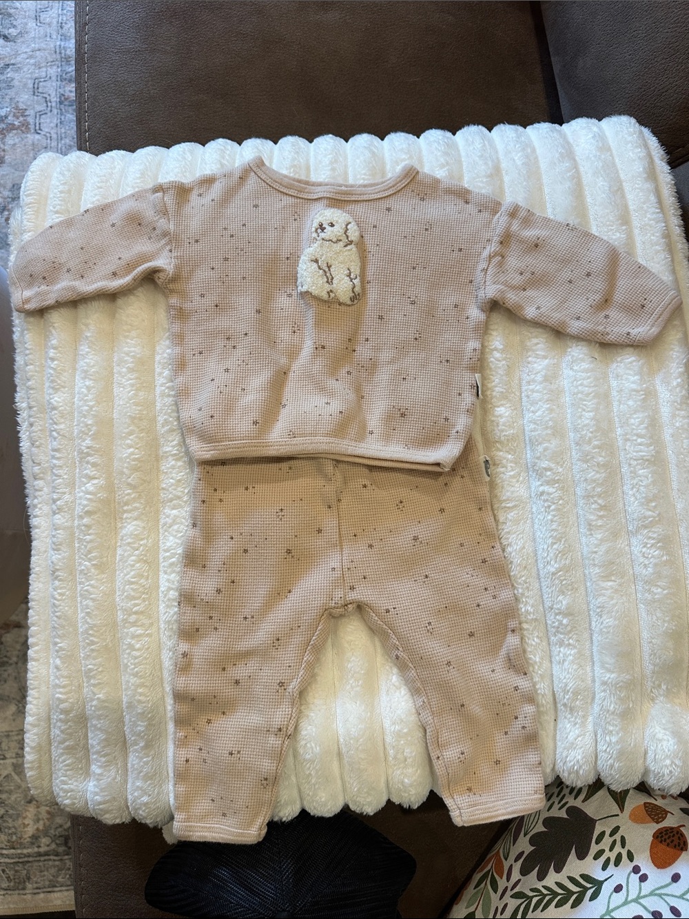 Plush Bear Pink Baby Pajama Set